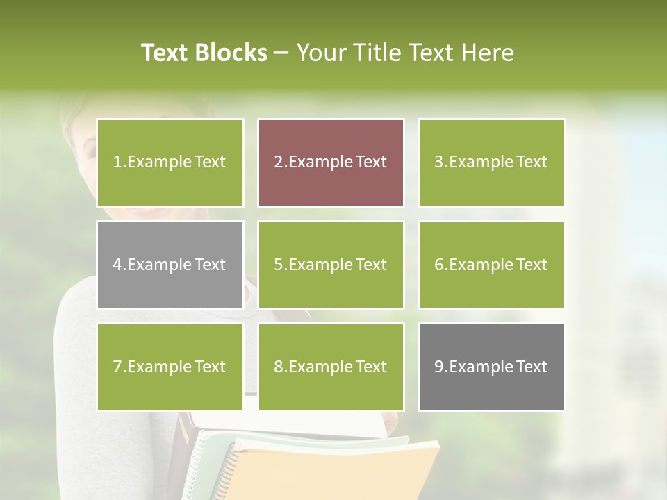 Smiling Outside Young PowerPoint Template