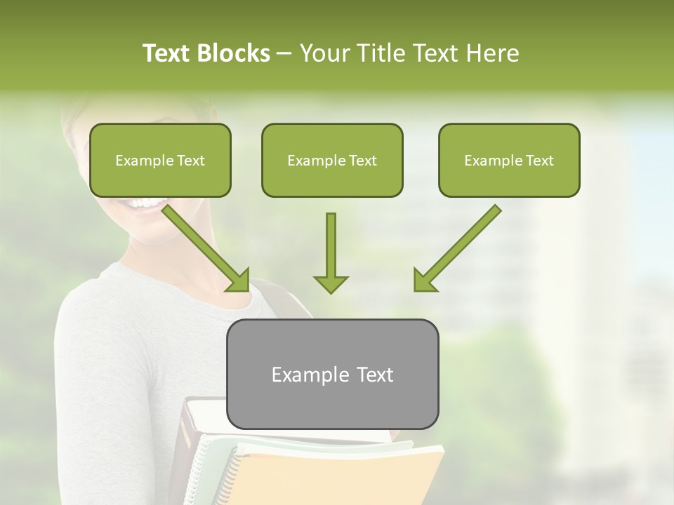 Smiling Outside Young PowerPoint Template