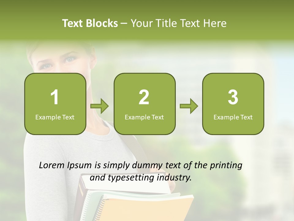 Smiling Outside Young PowerPoint Template
