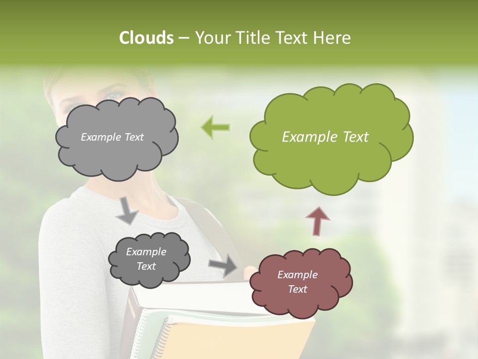 Smiling Outside Young PowerPoint Template