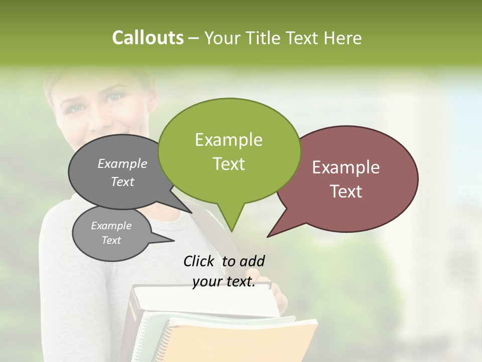 Smiling Outside Young PowerPoint Template