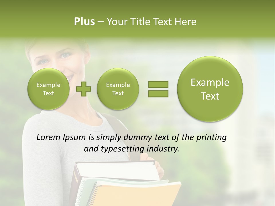 Smiling Outside Young PowerPoint Template