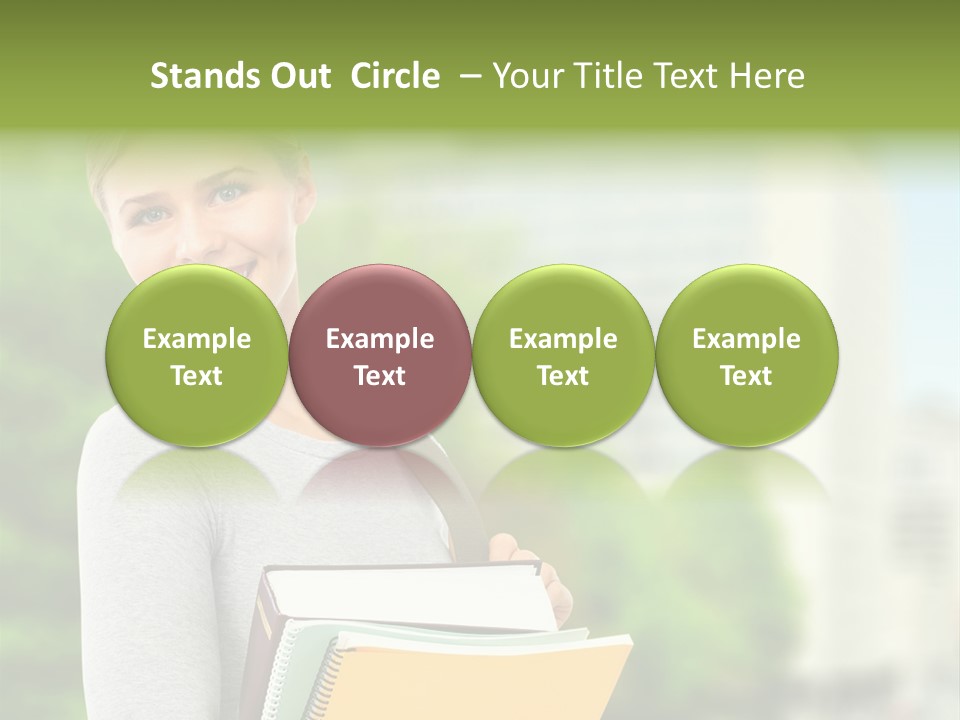 Smiling Outside Young PowerPoint Template