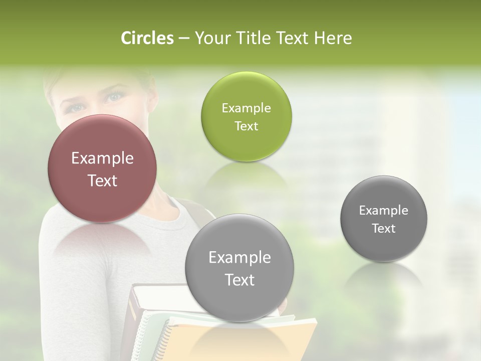 Smiling Outside Young PowerPoint Template