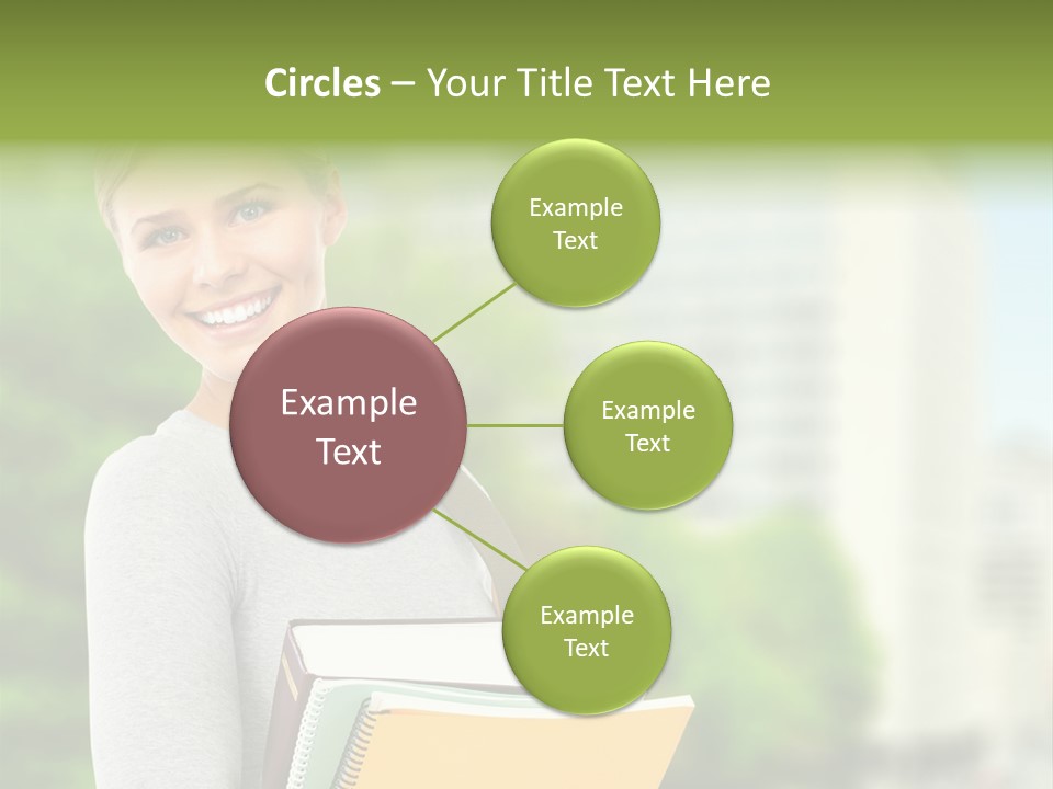 Smiling Outside Young PowerPoint Template