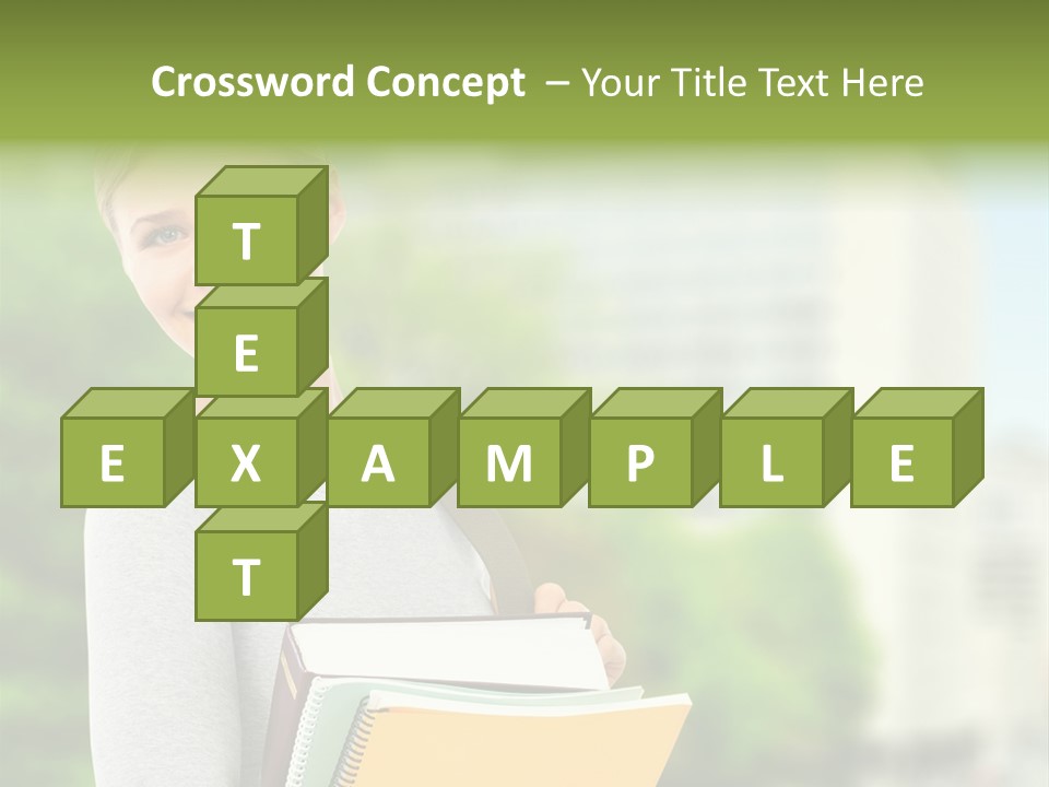 Smiling Outside Young PowerPoint Template