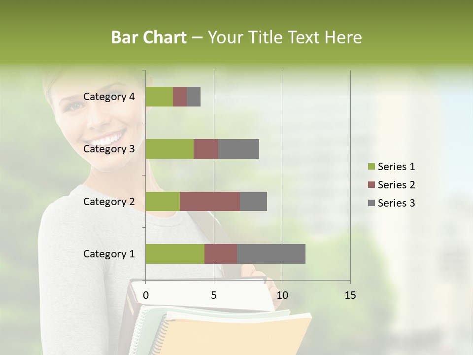 Smiling Outside Young PowerPoint Template