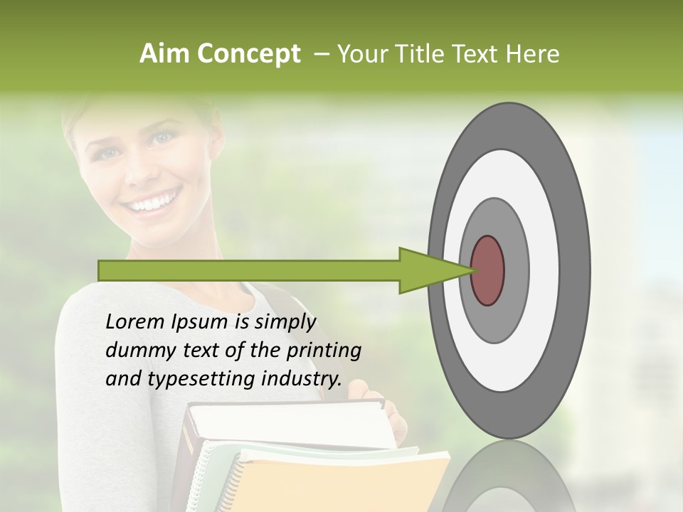 Smiling Outside Young PowerPoint Template