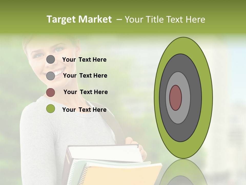 Smiling Outside Young PowerPoint Template