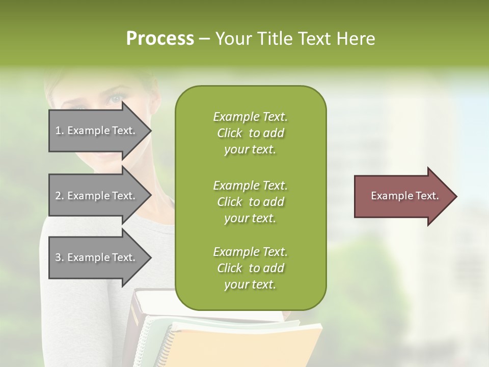 Smiling Outside Young PowerPoint Template
