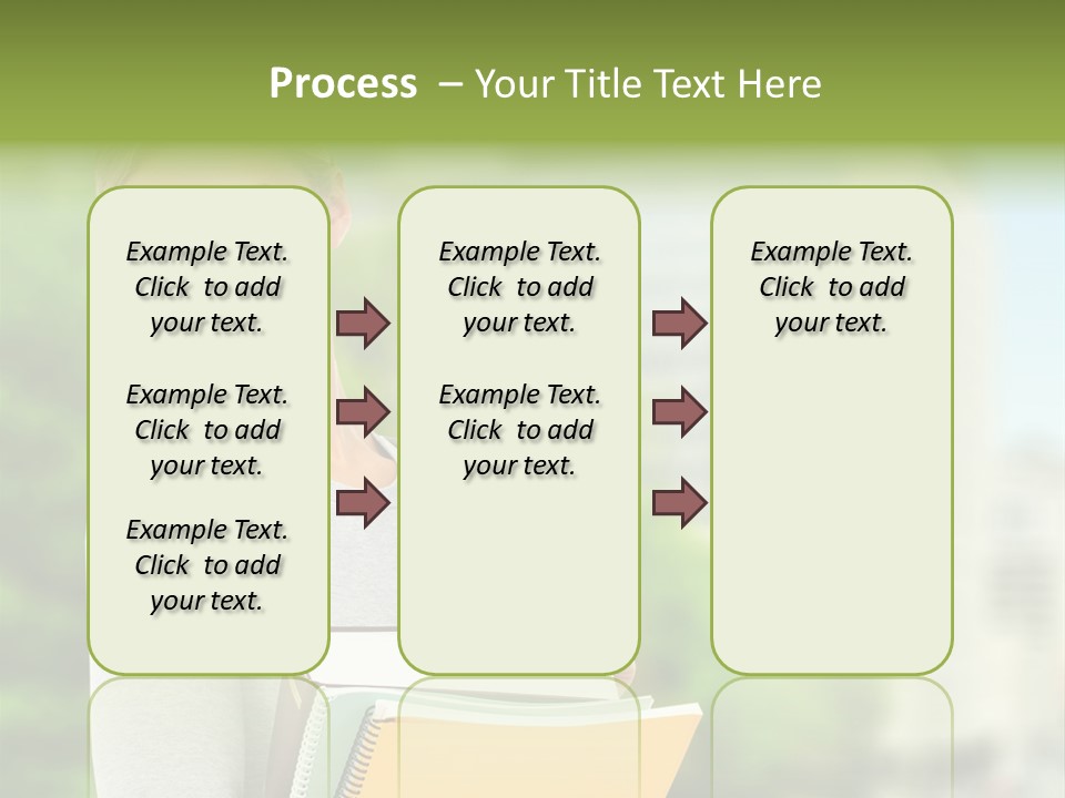 Smiling Outside Young PowerPoint Template