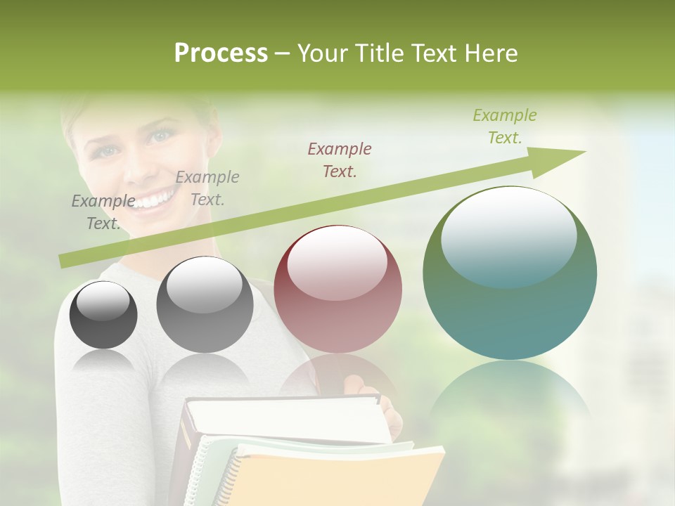 Smiling Outside Young PowerPoint Template