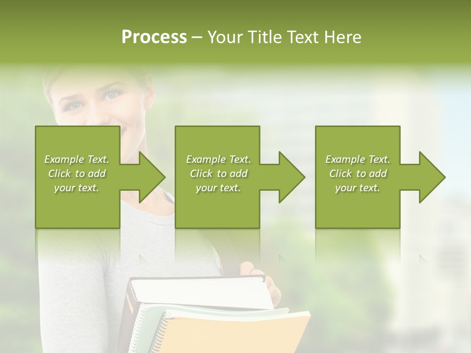 Smiling Outside Young PowerPoint Template