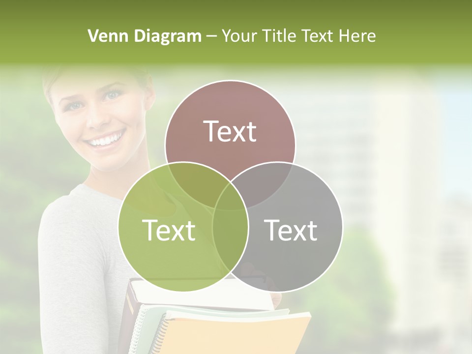 Smiling Outside Young PowerPoint Template