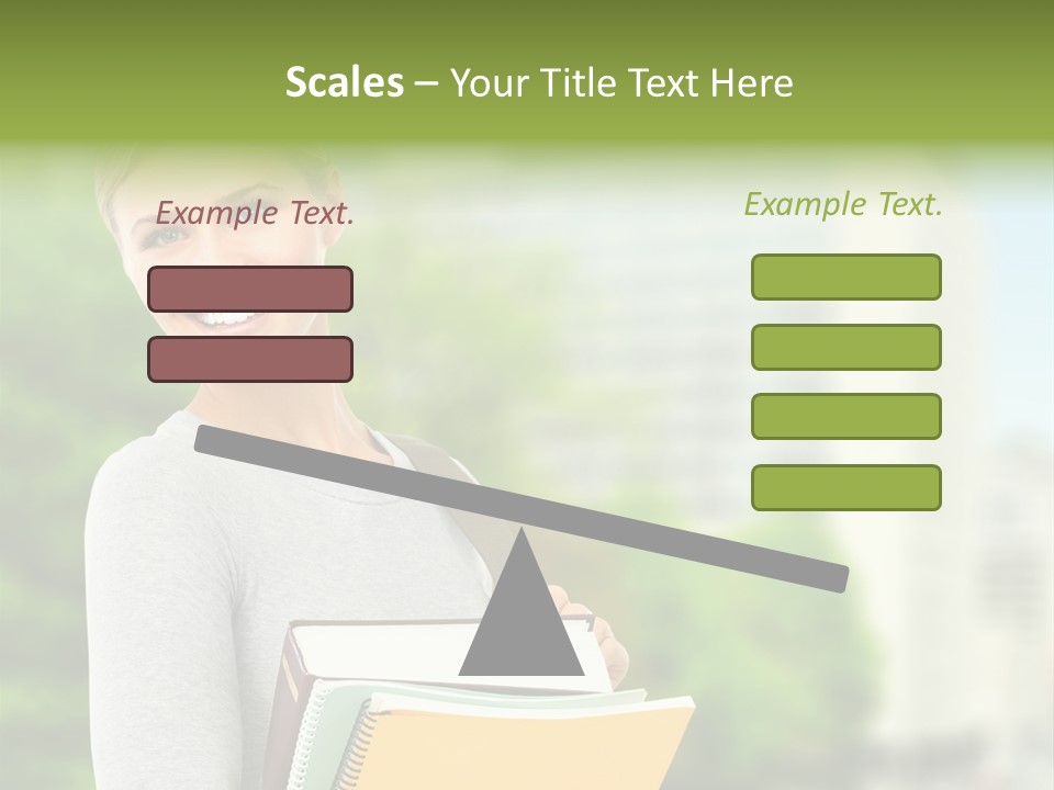 Smiling Outside Young PowerPoint Template