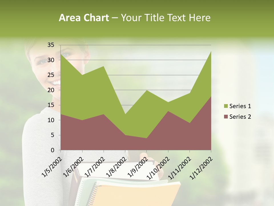 Smiling Outside Young PowerPoint Template