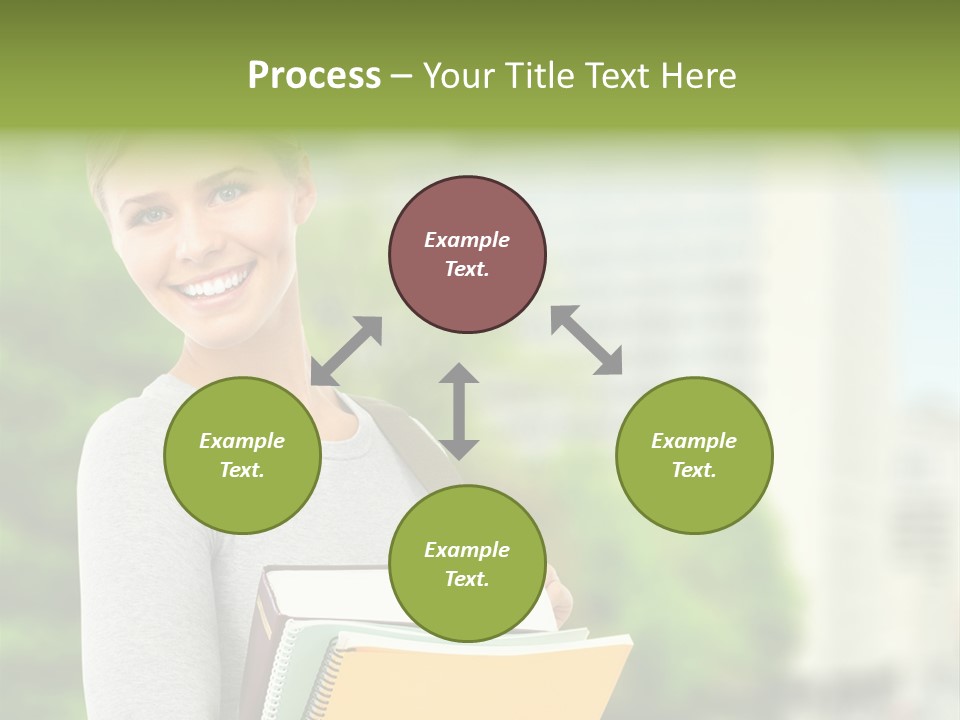 Smiling Outside Young PowerPoint Template