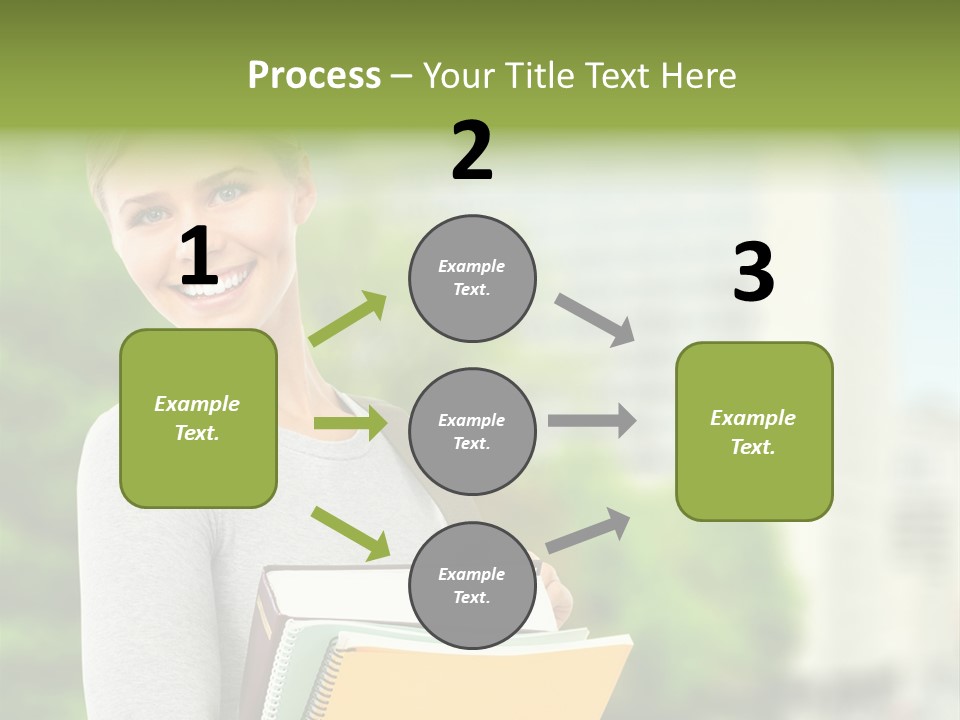 Smiling Outside Young PowerPoint Template