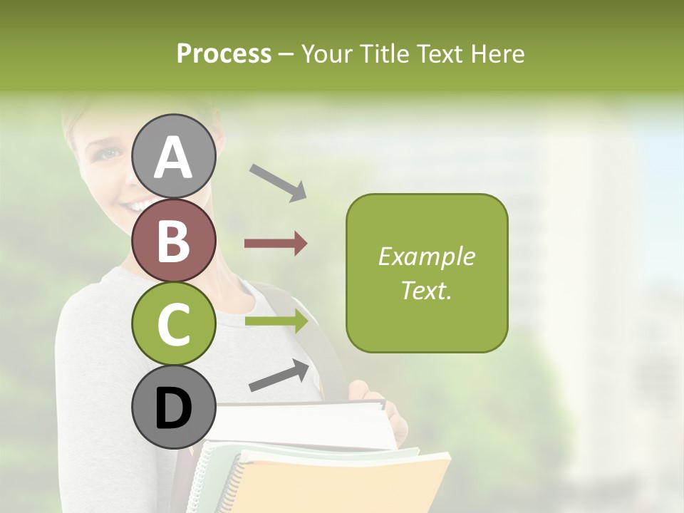 Smiling Outside Young PowerPoint Template