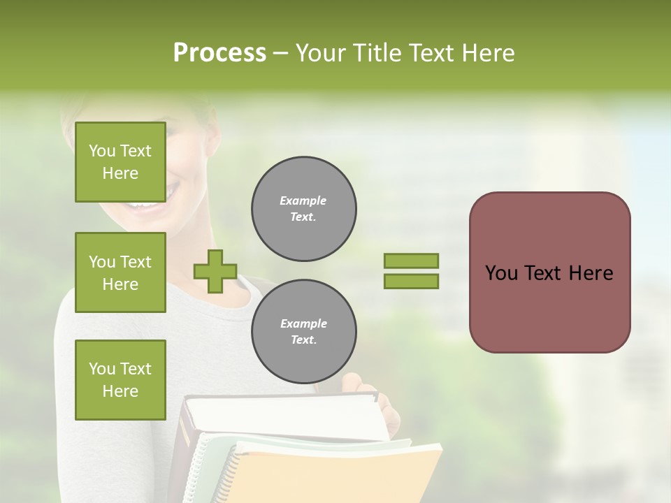 Smiling Outside Young PowerPoint Template