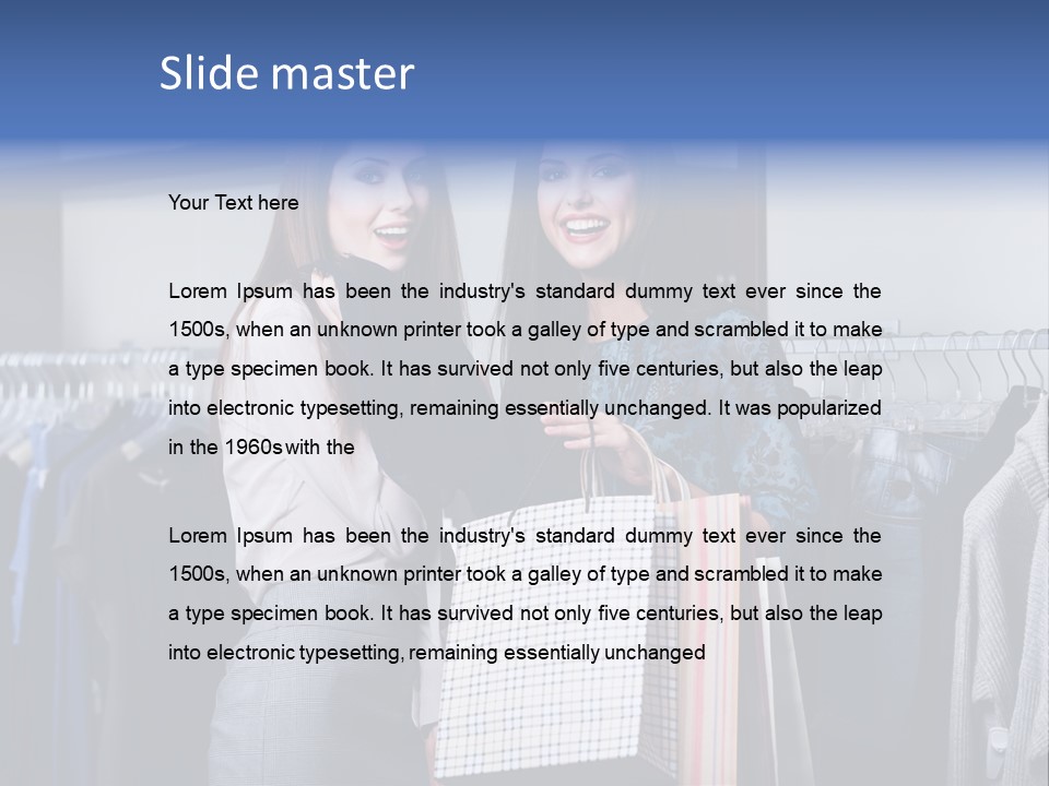 Portrait Length Cloth PowerPoint Template