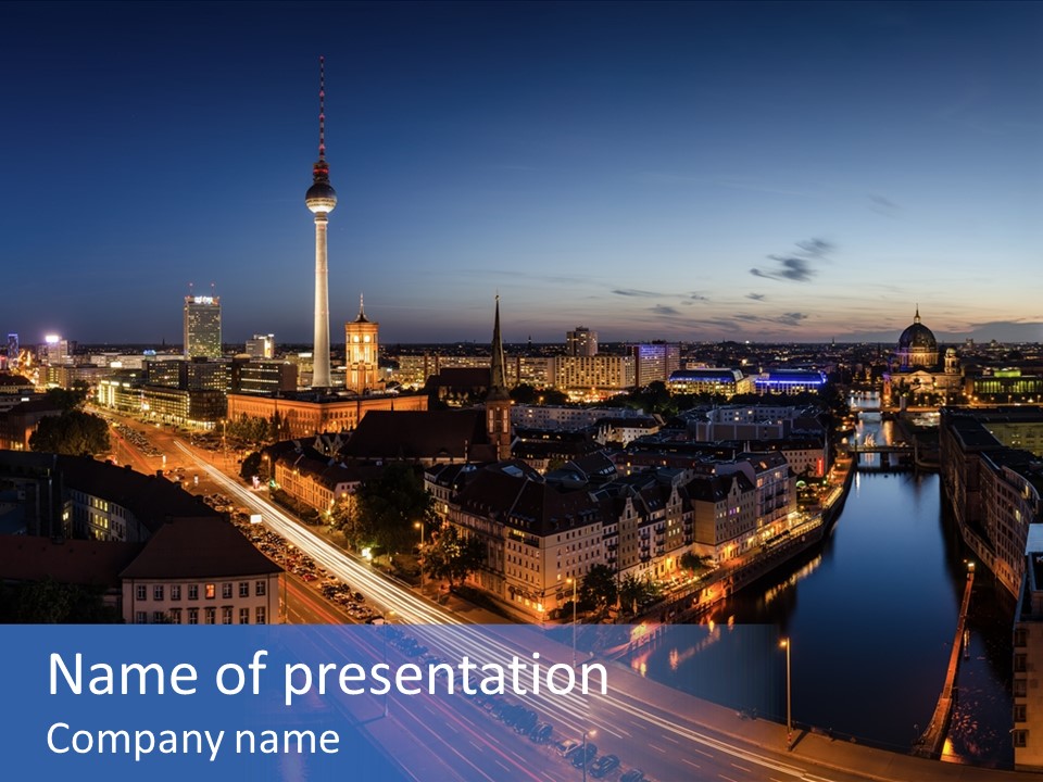 Panorama Tower Wall PowerPoint Template