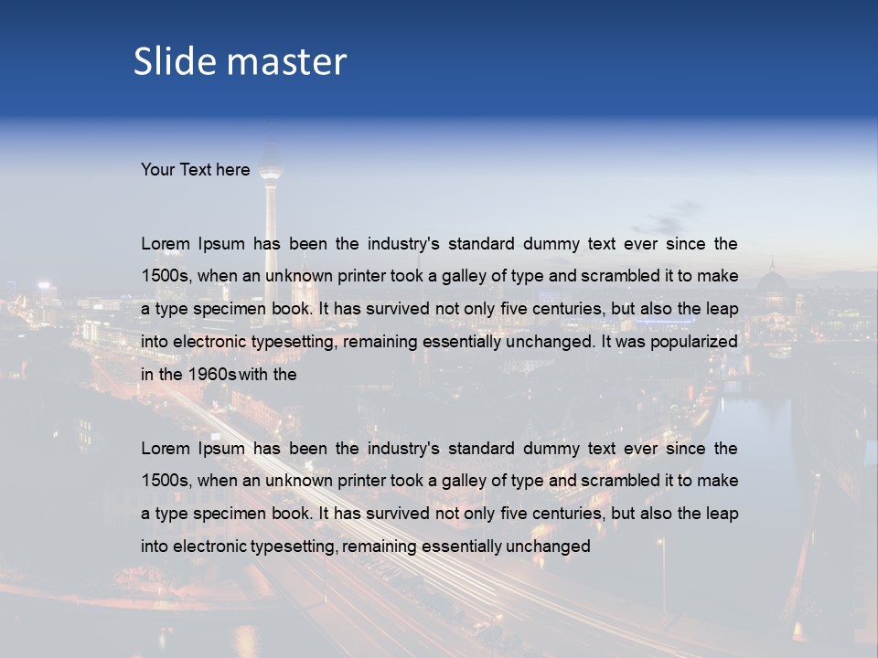 Panorama Tower Wall PowerPoint Template