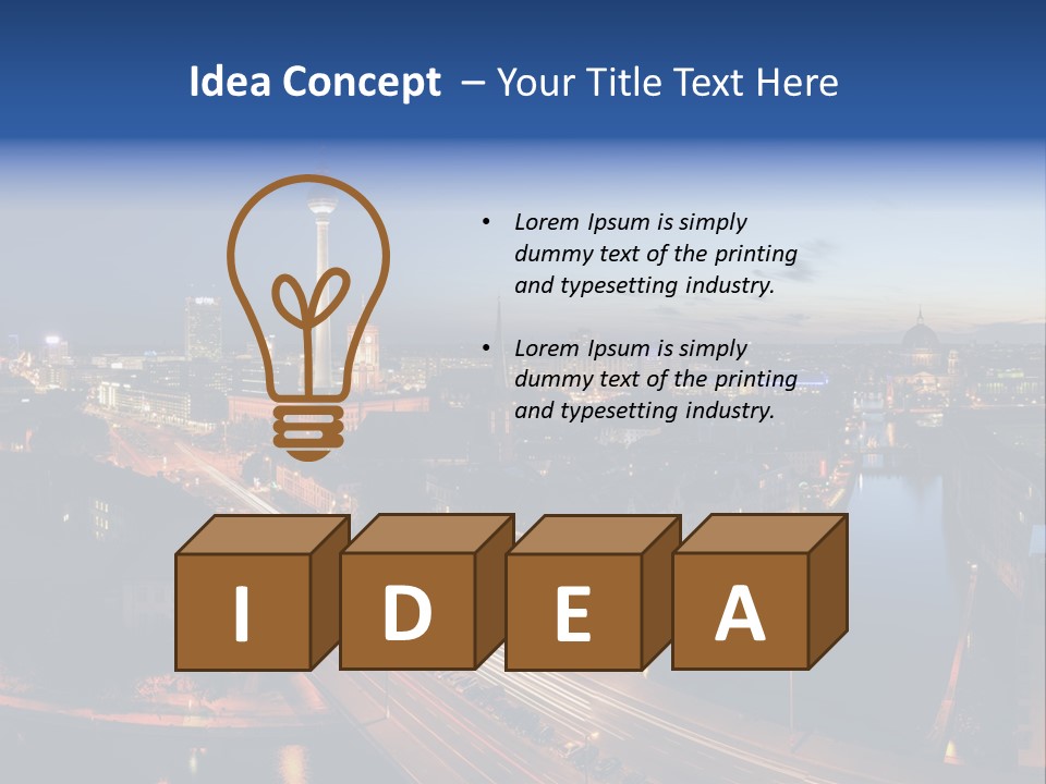 Panorama Tower Wall PowerPoint Template