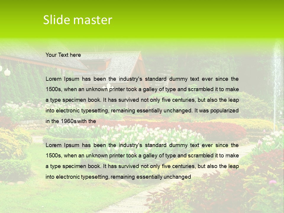 Solitude Green Stone PowerPoint Template