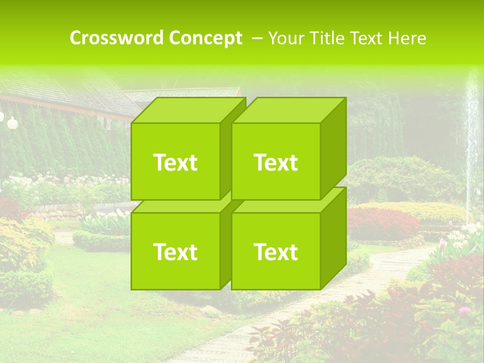 Solitude Green Stone PowerPoint Template