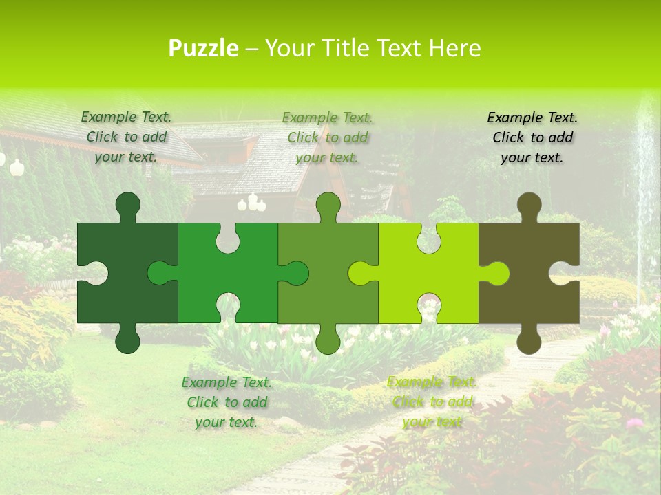 Solitude Green Stone PowerPoint Template