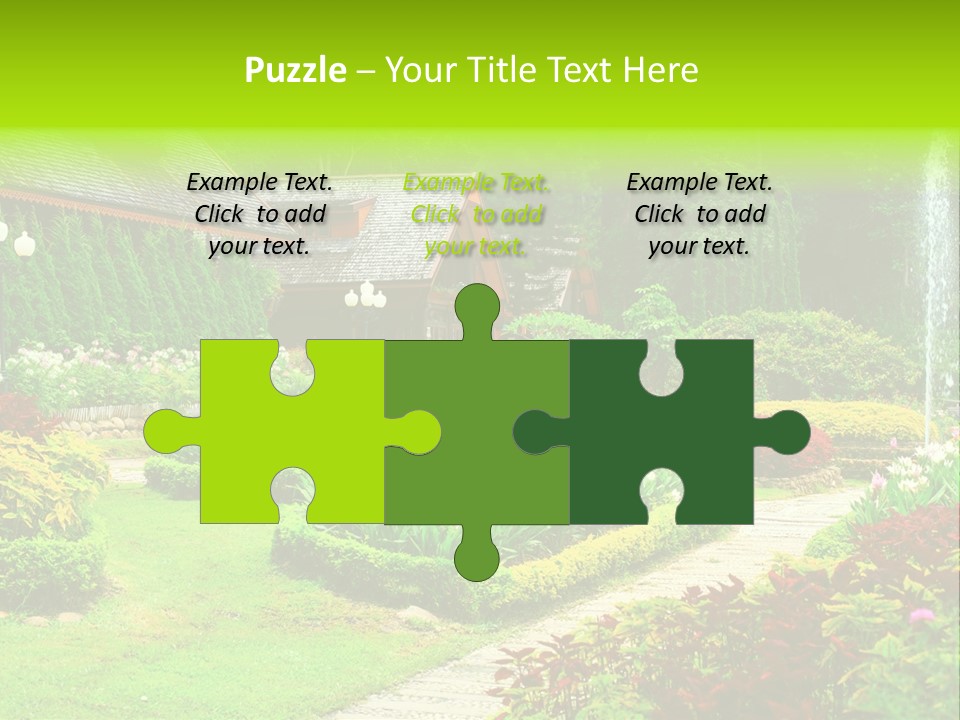 Solitude Green Stone PowerPoint Template