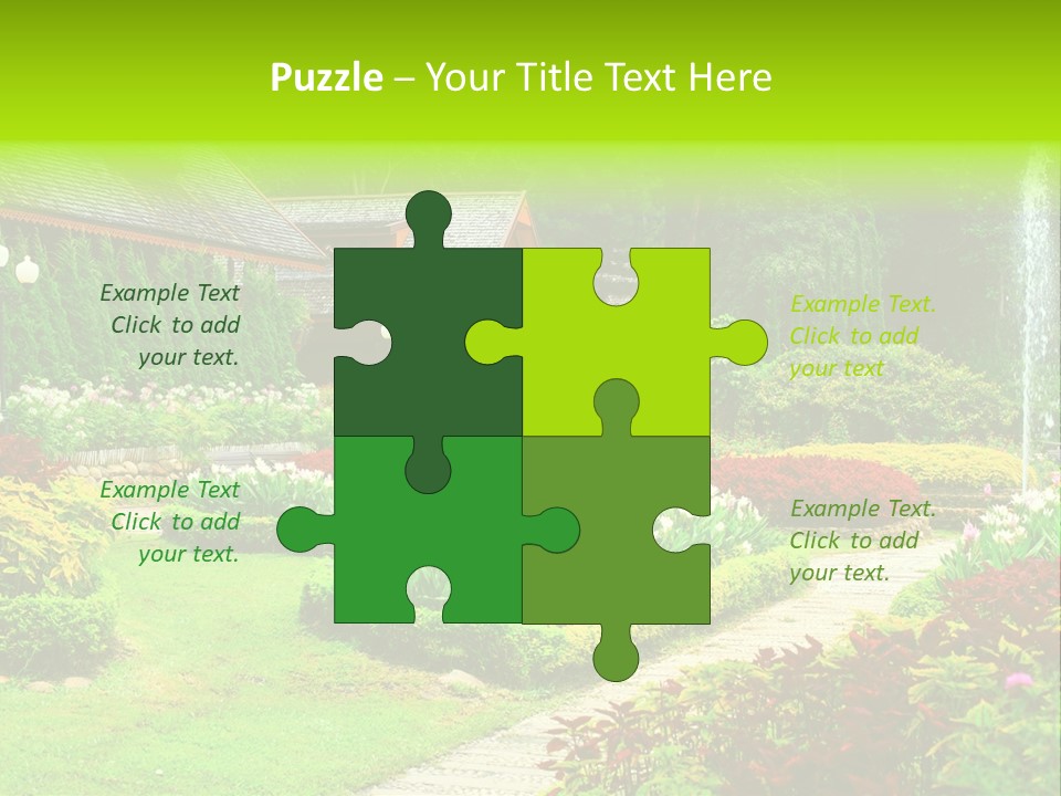 Solitude Green Stone PowerPoint Template