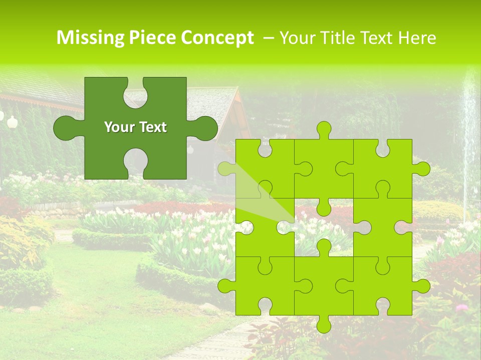 Solitude Green Stone PowerPoint Template