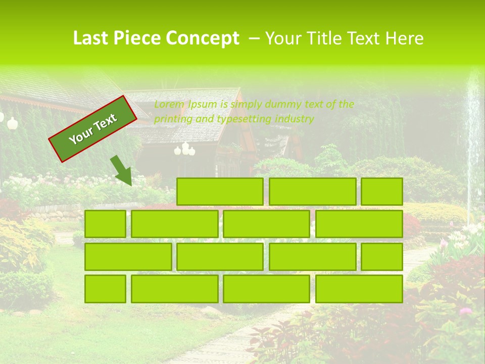 Solitude Green Stone PowerPoint Template
