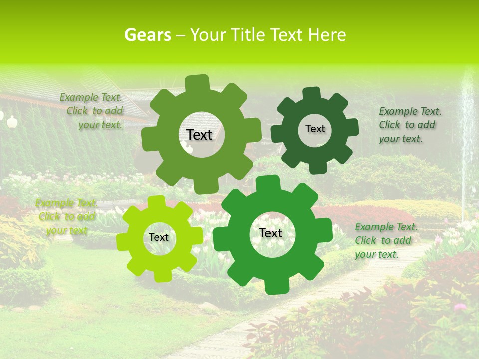Solitude Green Stone PowerPoint Template