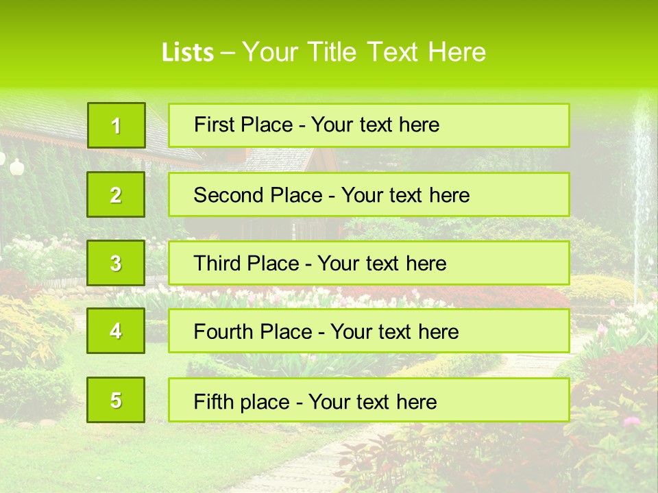Solitude Green Stone PowerPoint Template