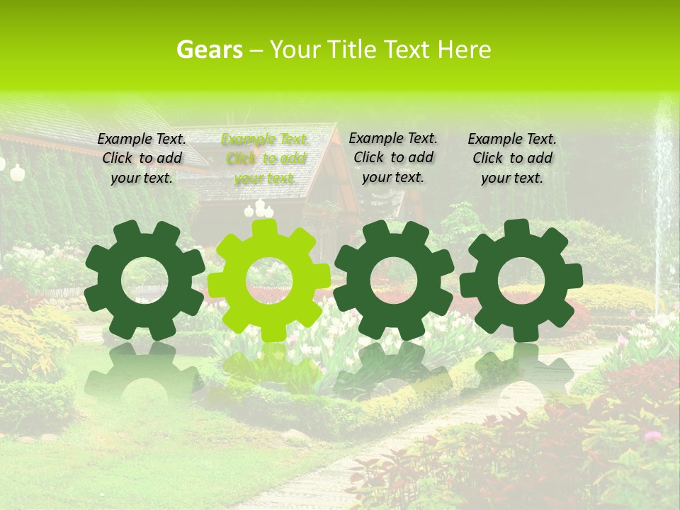 Solitude Green Stone PowerPoint Template