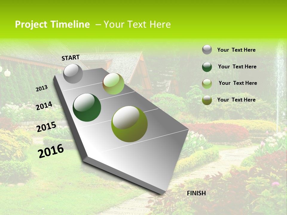 Solitude Green Stone PowerPoint Template