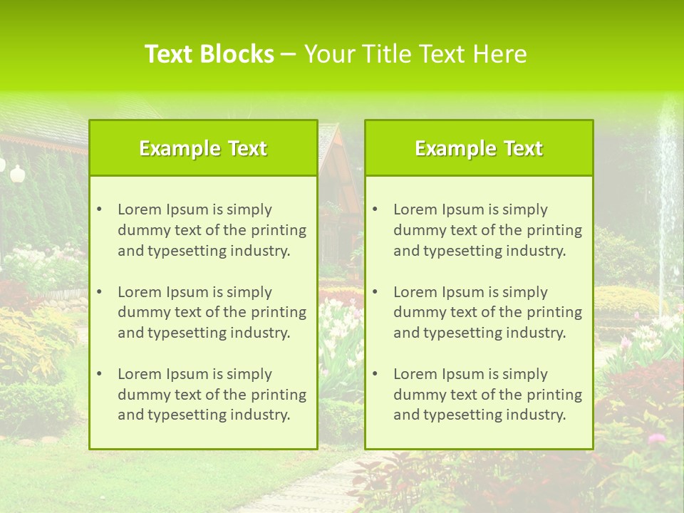 Solitude Green Stone PowerPoint Template