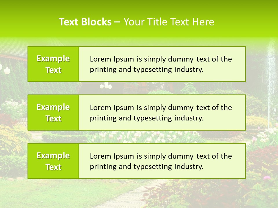 Solitude Green Stone PowerPoint Template