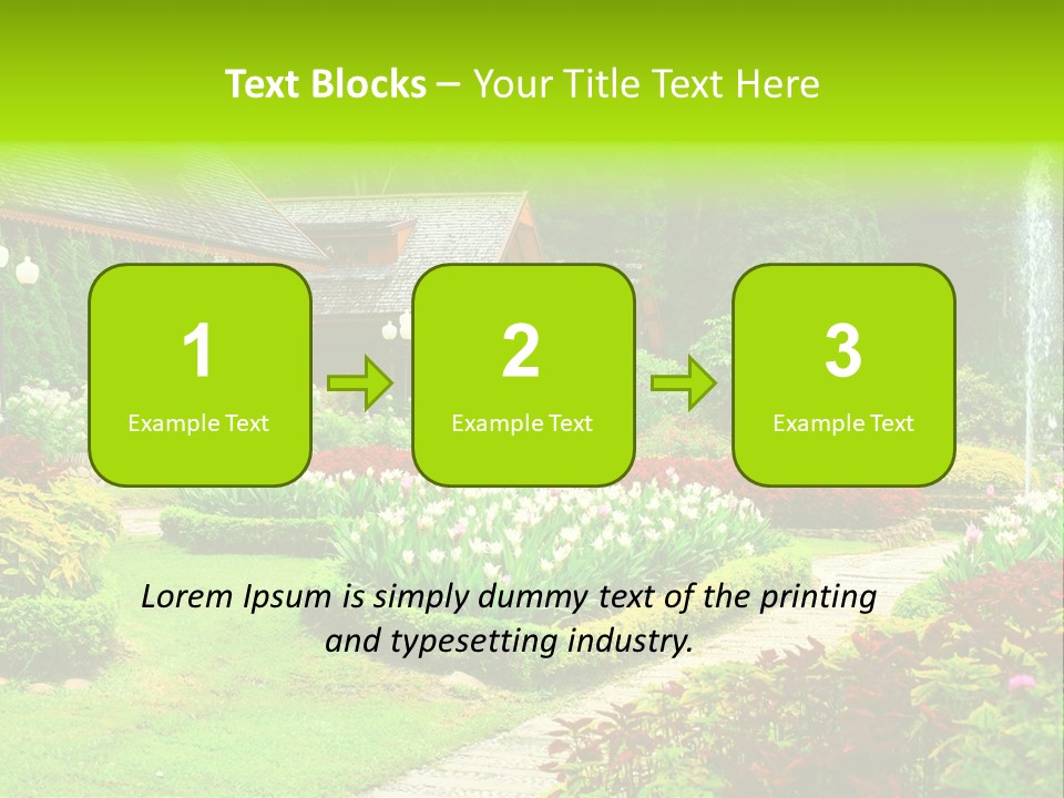 Solitude Green Stone PowerPoint Template