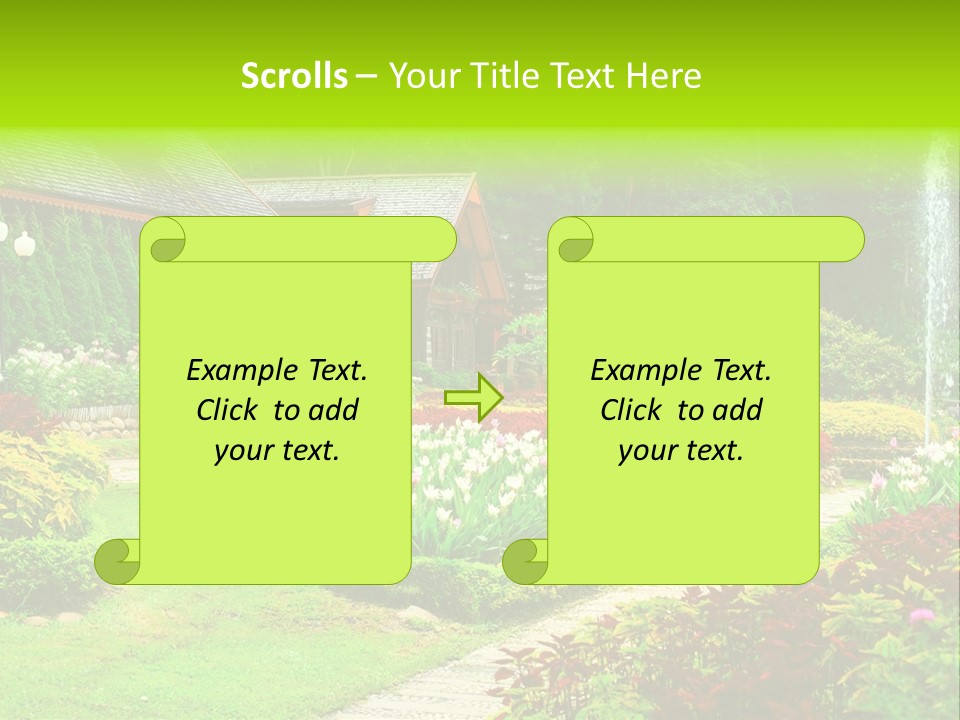 Solitude Green Stone PowerPoint Template