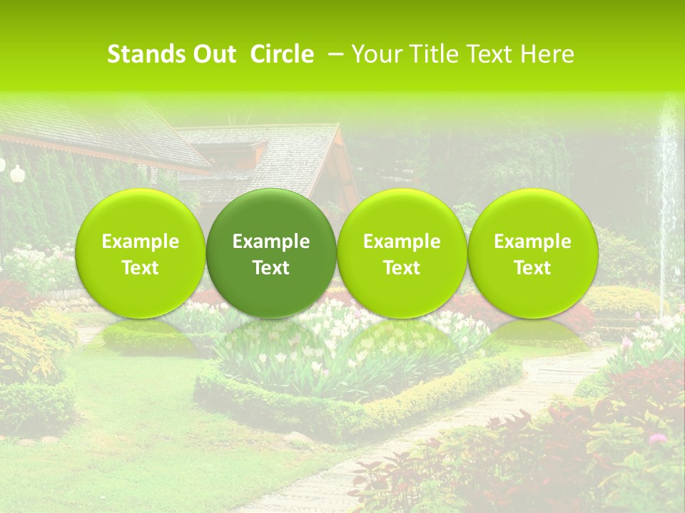 Solitude Green Stone PowerPoint Template
