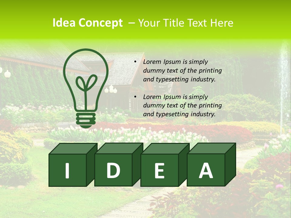 Solitude Green Stone PowerPoint Template