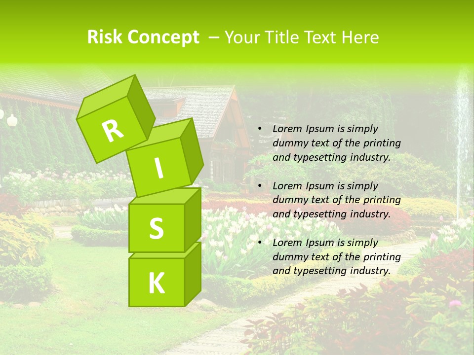 Solitude Green Stone PowerPoint Template