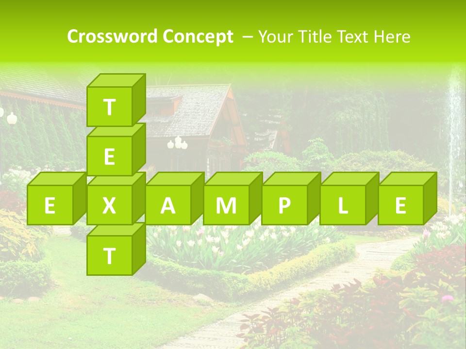 Solitude Green Stone PowerPoint Template