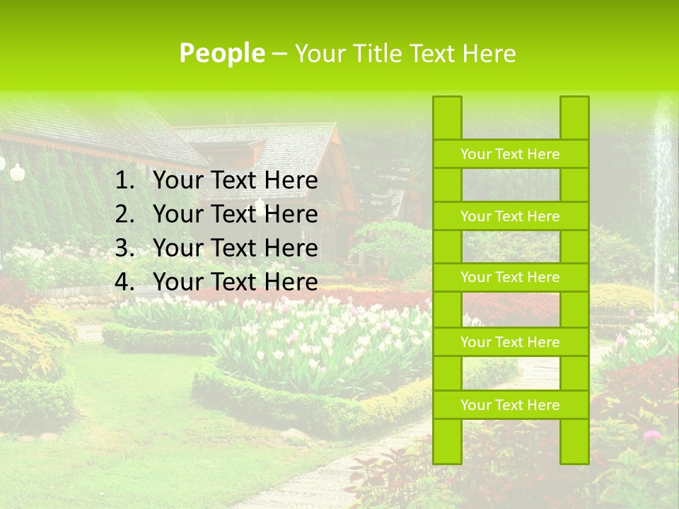 Solitude Green Stone PowerPoint Template