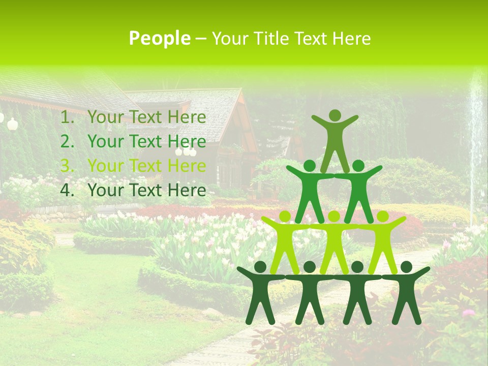 Solitude Green Stone PowerPoint Template