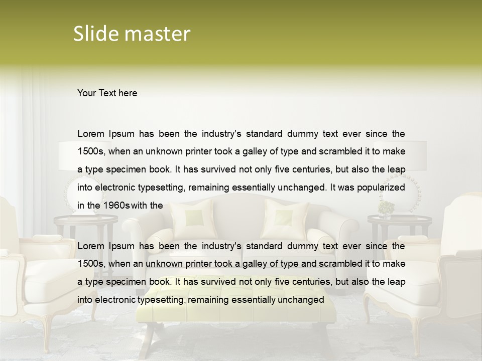 Beige Sofa Apartment PowerPoint Template